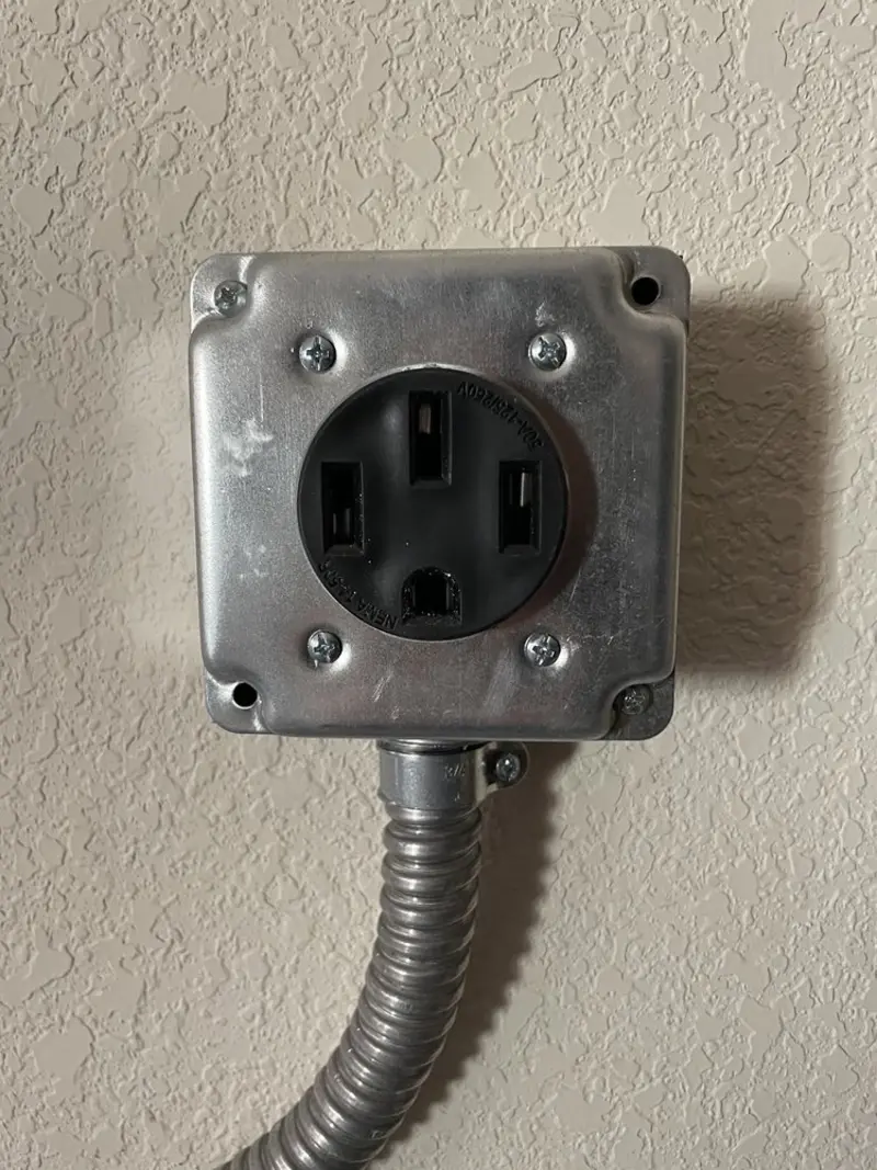 NEMA 14-50 outlet installed for Electrical Panel Upgrade in Clarkson